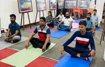 Countdown Yoga session at Matara District Chamber of Commerce