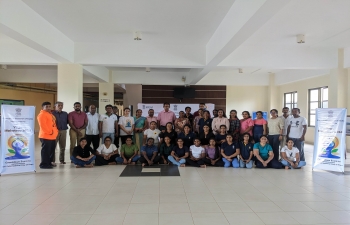 Countdown Yoga session at Hambantota District Secretariat