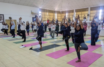 Countdown Yoga session at Matara Divisional Secretariat