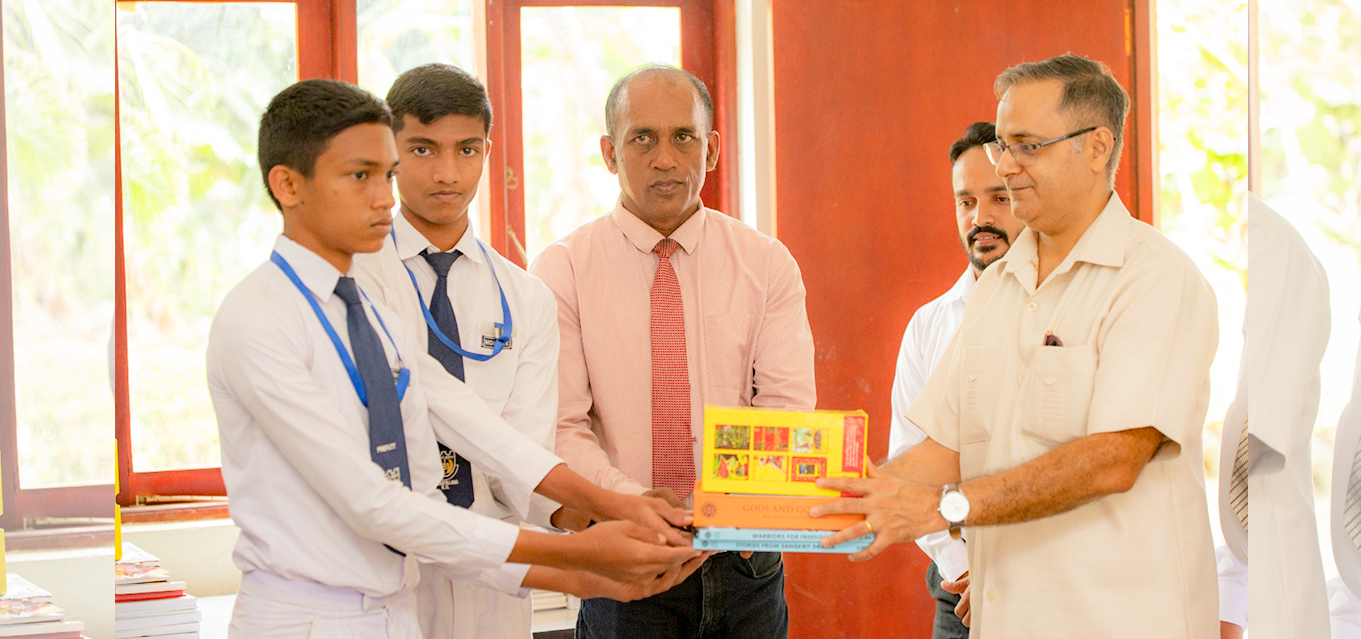 Consul General Presenting Books to Schools in Monaragala District 